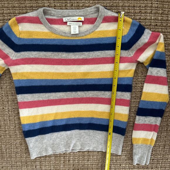 100% Cashmere Multicolor Striped Sweater – XS - Picture 5 of 6